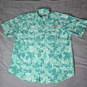 ​MAGELLAN Outdoors FISH GEAR Laguna Madre Shirt 2XL XX-Large Short Sleeve Green